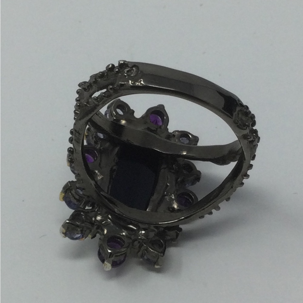 Rare Large Genuine Black Opal with Tanzanite & Amethysts - Picture 6 of 8